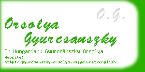 orsolya gyurcsanszky business card